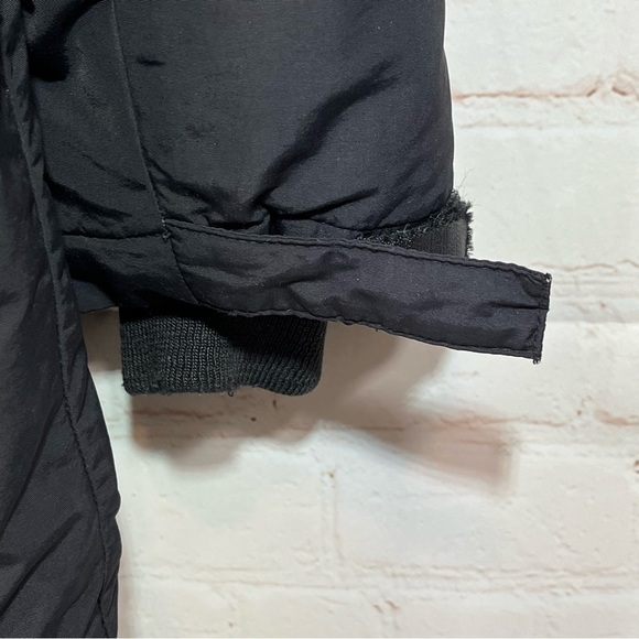 Vintage Lands End Fleece Winter Jacket Womens XL 18-20 Black Hooded - Picture 8 of 13